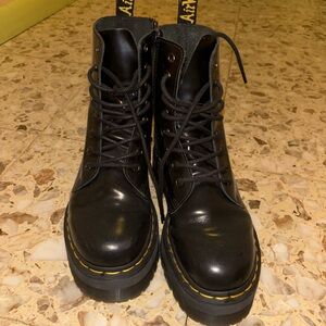 Dr. Martens Shiny Black Lace-Up Boots